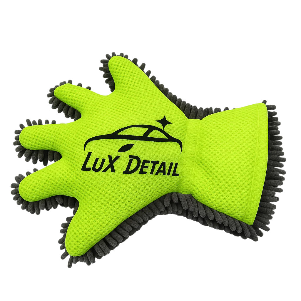 🧤 LuX Detail Chenille Microfiber Car Wash Glove – Double-Sided Ultra Absorbent