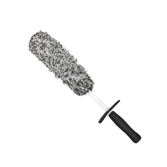 🧼 Deep Clean Microfiber Wheel Brush – Long Handle for Rims & Spokes