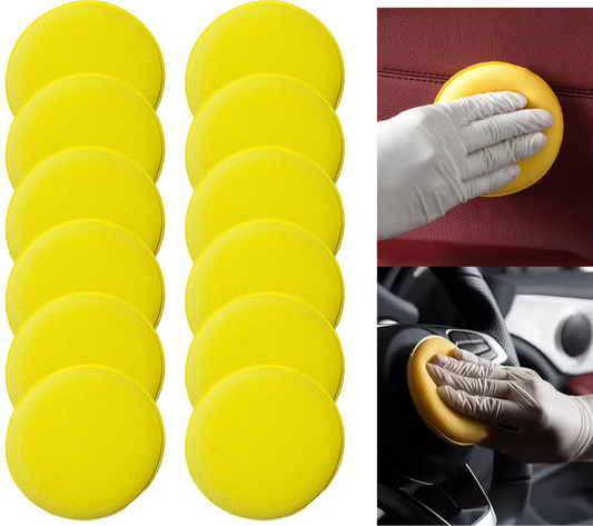 🧽 LuX Detail Soft Foam Applicator Pads – Circular Sponges for Interior Cleaning, Polishing & Wax Application