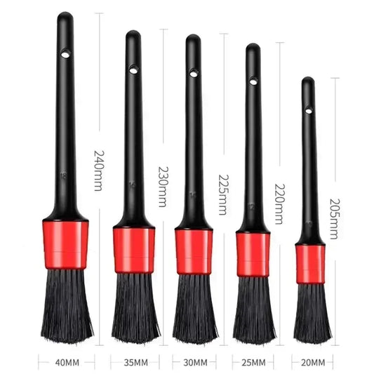 🧹 Rigid Detailing Brush Set – 5/15-Piece Kit for Deep Interior Cleaning